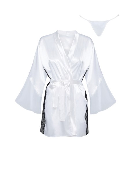 Bathrobe white satin Sara Beauty Night Fashion