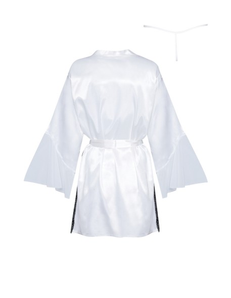 Bathrobe white satin Sara Beauty Night Fashion