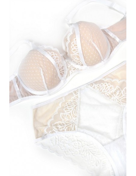 Bra Dots SEMI 19187 white Mediolano