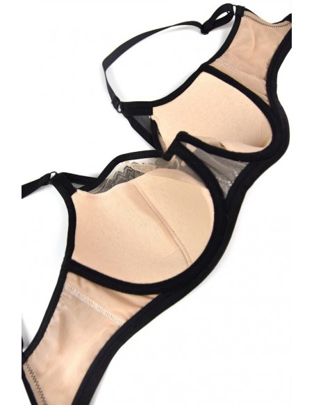 Biustonosz Dots SEMI 19187 black Mediolano