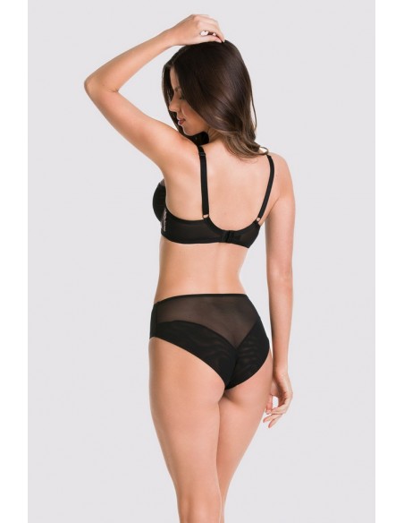 Biustonosz Divine plunge Mediolano 19172, stanik  z paseczkami z przodu