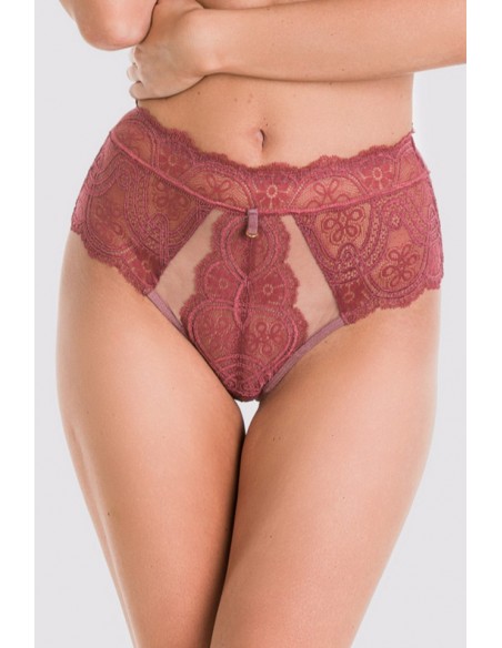 Mediolano damskie figi wysokie Volare 19183, wykonane z miękkiej koronki