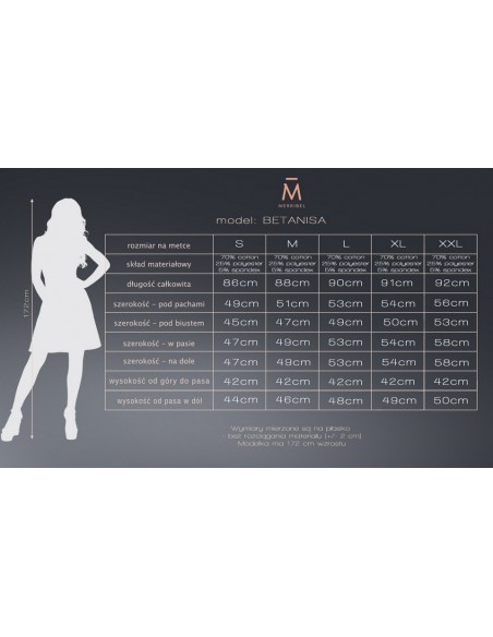 Betanisa sukienka damska z ozdobnymi rękawami 3/4 jeans, Merribel