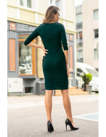 AeRoma sukienka damska ołówkowa z guzikami zielona, Merribel 85200