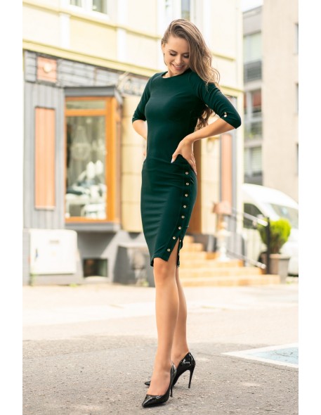 AeRoma dress women's pencil skirt with buttons...