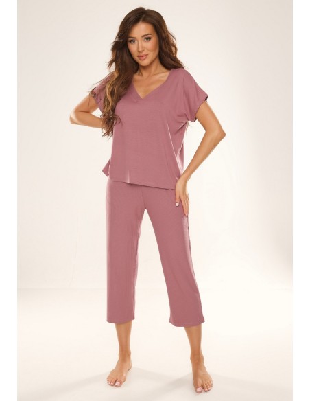 Piżama De Lafense 694 Freya II kr/r S-2XL Forex