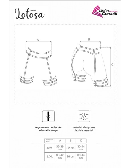 Lotosa Black/Czarny Harness uprząż na talię i...