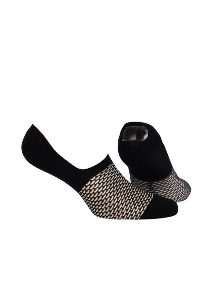 Mokasynka socks women's patterned with poliamidem bright silikon, Wola