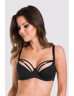 Mediolano biustonosz Proudence 19177, czarny stanik