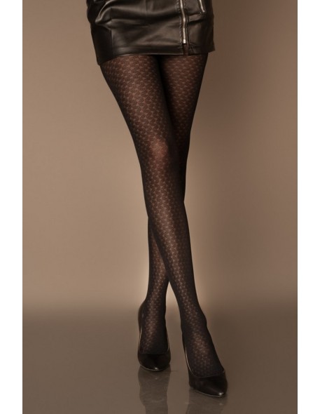 Meris rAjstopy patterned 40 den black, Livia Corsetti