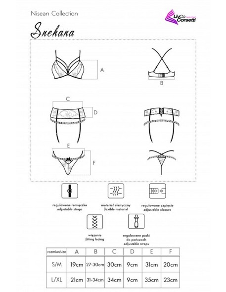 Snehana set bra + pas + thongs, Livia Corsetti...