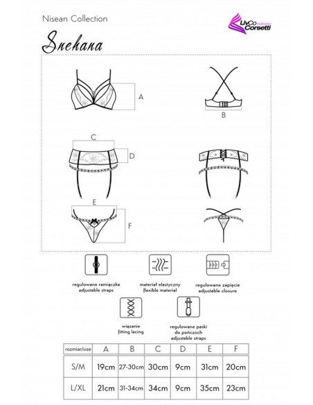 Snehana set bra + pas + thongs, Livia Corsetti lc 90443