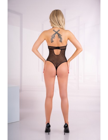 Rocca body black/czarne in hearts with chokerem...