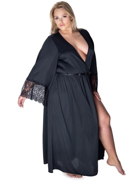 Bathrobe ladies' thin black Mewa Naomi