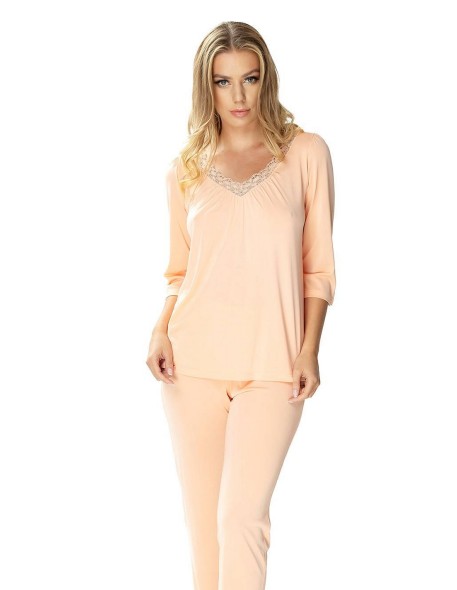 Pajamas with wiskozy women's 3/4 sleeve Mewa...