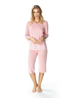 Pajamas women's pink Mewa Peonia