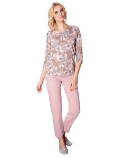 Dwuczęściowa long pajamas women's na guziki Mewa Gloria