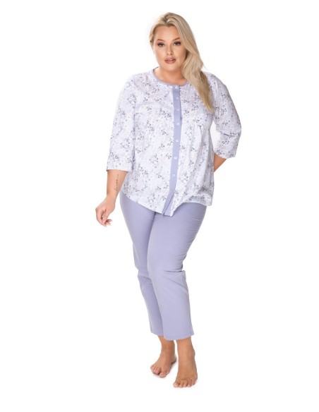 Bawełniana pajamas women's na guziki Mewa Helena