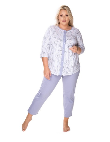 Bawełniana pajamas women's na guziki Mewa Helena