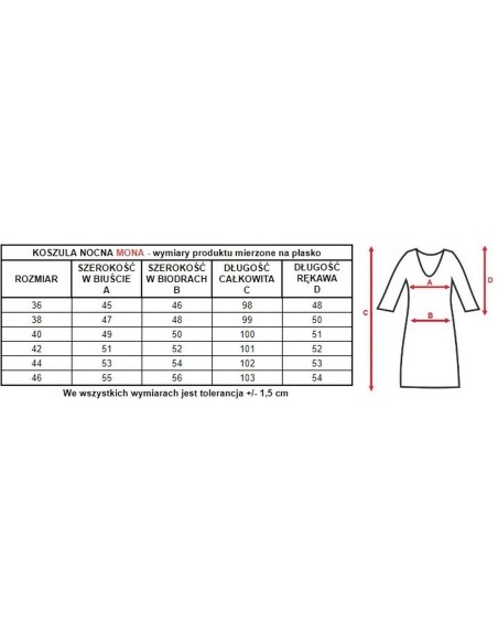 Bawełniana koszula nocna z koronką Mewa Mona 