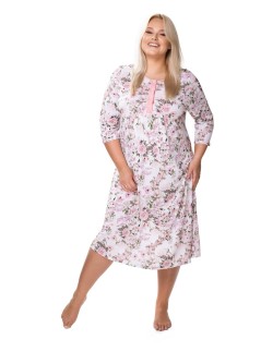 Shirt night with wiskozy plus size Mewa Pola 2