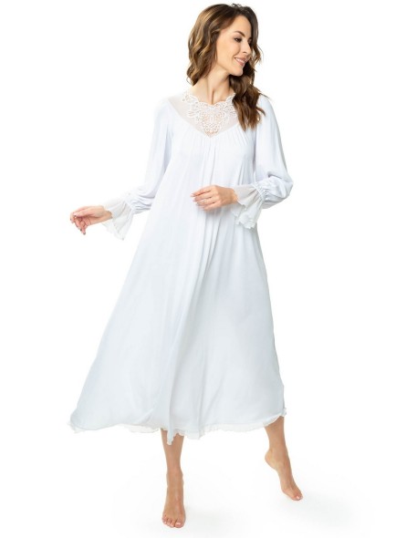 Biała koszula nocna długa Mewa Katarzyna 