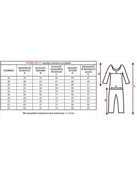 Bawełniana pajamas women's in hearts Mewa Kelly