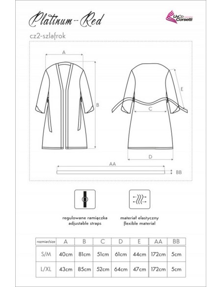 Platinum-red set t-shirt + bathrobe + briefs, Livia Corsetti lc 90290