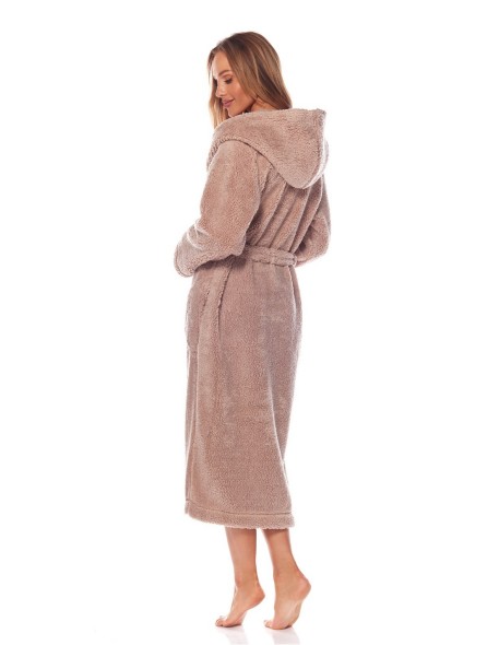 Bathrobe ladies' ciepły long with hood L&L...