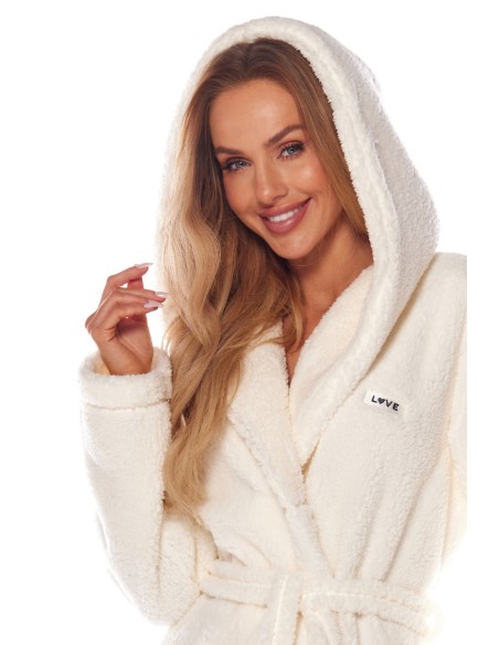 Bathrobe ladies' ciepły short with hood L&L Brandi 2204