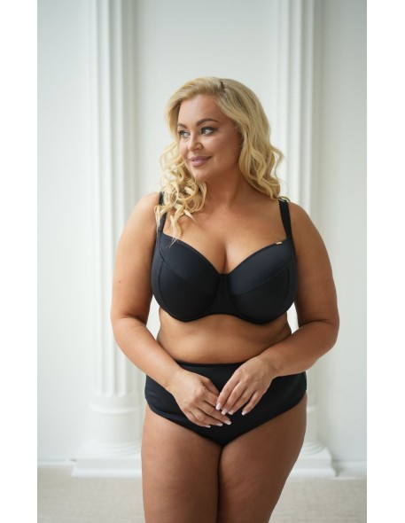 Biustonosz kąpielowy miękki Krisline Beach czarny 