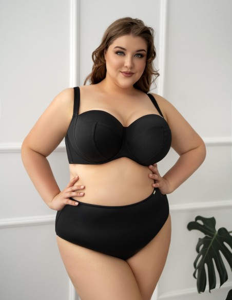 Figi kąpielowe z wysokim stanem Krisline Beach czarne 