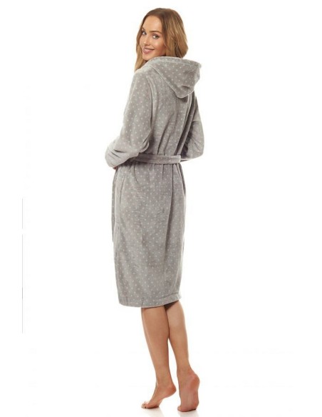 Bathrobe ladies' na zipper with hood L&L ZPPR 9156