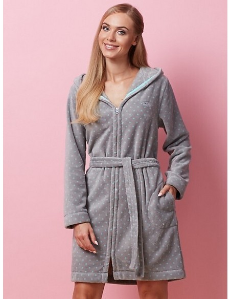 Bathrobe ladies' short with hood L&L 7119