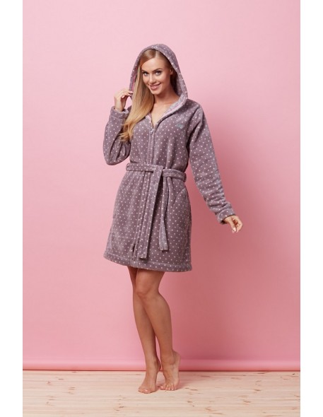 Bathrobe ladies' short with hood L&L 7119