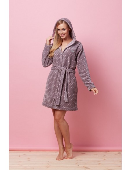 Bathrobe ladies' short with hood L&L 7119