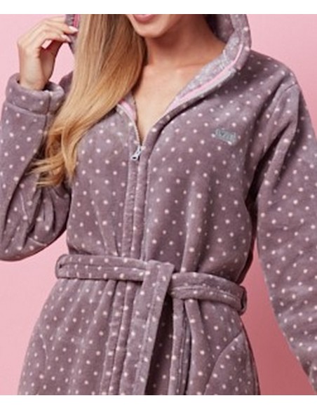 Bathrobe ladies' short with hood L&L 7119