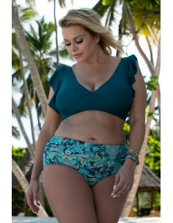 Dwuczęściowy kostium kąpielowy top z falbankami i majtki... 2