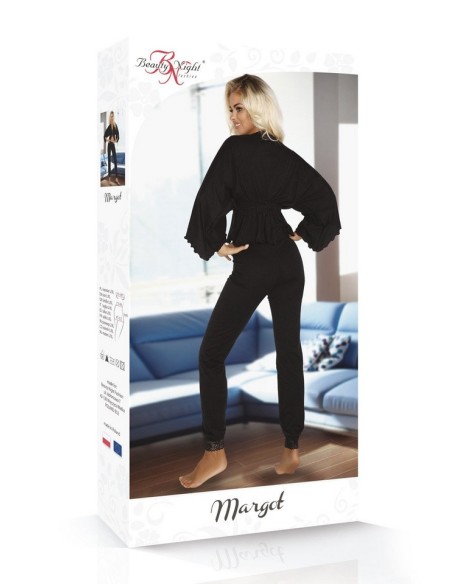 Piżama damska czarna Margot Beauty Night Fashion