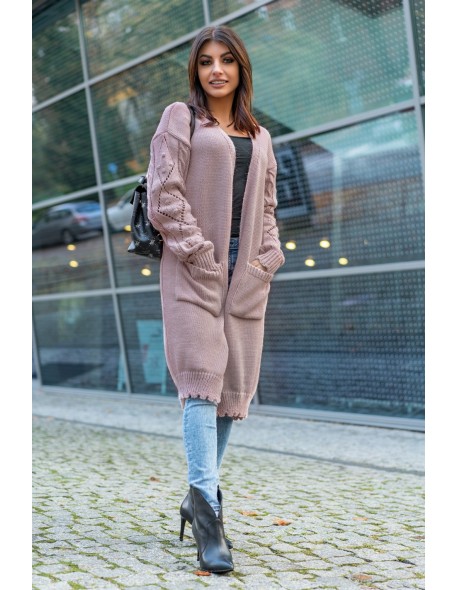 Kardigan Żakiet Marynarka Delaina Dusty Rose,...