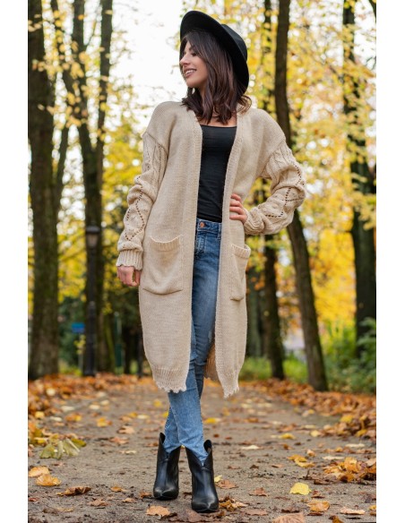 Kardigan Jacket Marynarka Delaina Beige, Merribel