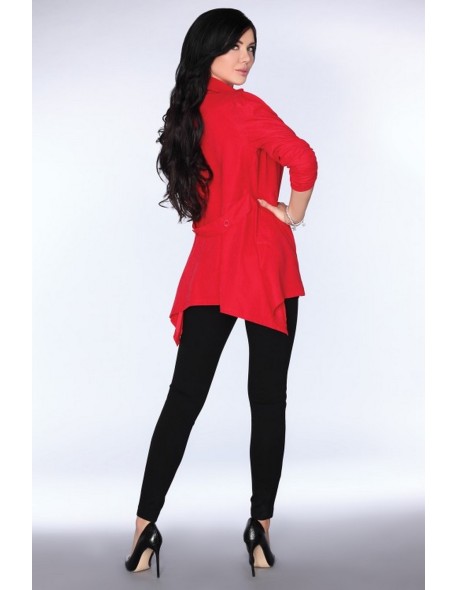 Kardigan ladies' with long sleeve red, Merribel...