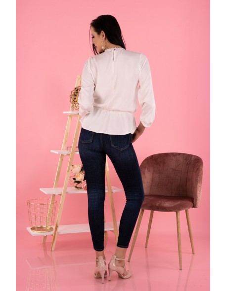 Iseara blouse women's with long sleeve white,...