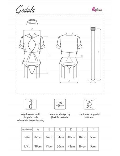 Gedala kostium stewardesy różowy, Livia...