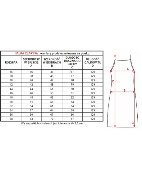 Długa halka pod sukienkę Mewa Clarysa 