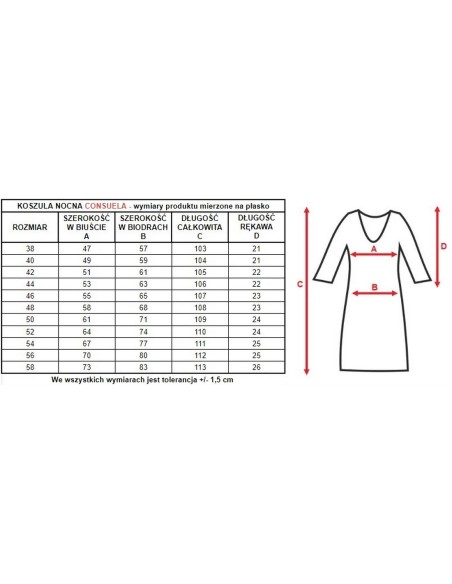 Women's shirt night with wiskozy Mewa Consuela