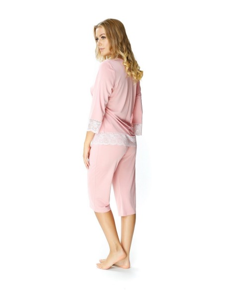 Pajamas women's pink Mewa Peonia