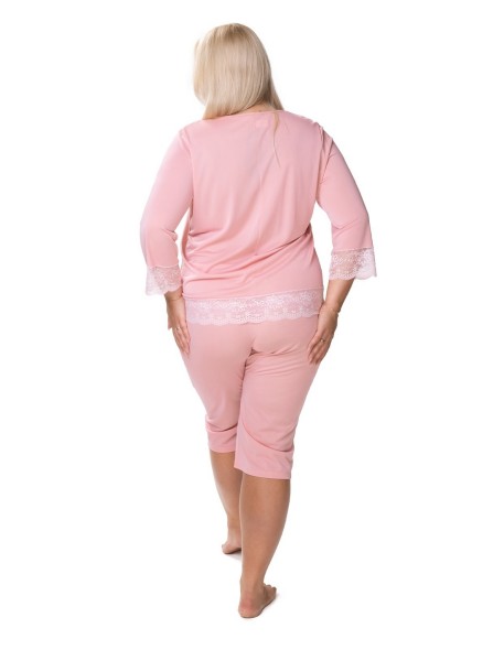 Pajamas women's pink Mewa Peonia