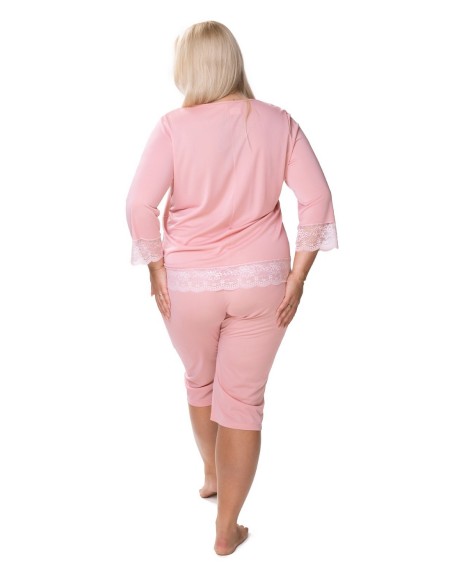 Pajamas women's pink Mewa Peonia
