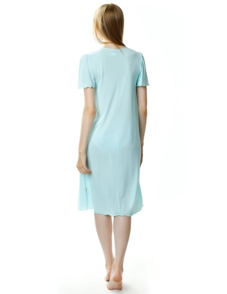 Koszula nocna damska z krótkim rękawem, Mewa 4112